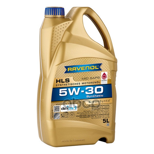 Ravenol Масло моторное синтетическое HLS 5W30 SN/CF, C3 5л