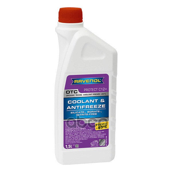 Антифриз Готовый К Прим. Лила Ravenol Otc Organic Techn.coolant Premix -40°C ( 1,5Л) 1410112-150-01-999 Ravenol арт. 14101121...