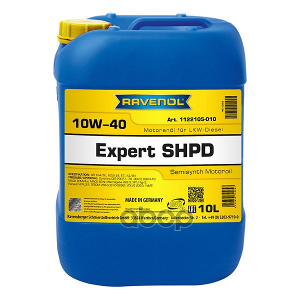 Ravenol Масло моторное Expert SHPD SAE 10W-40 (10л)
