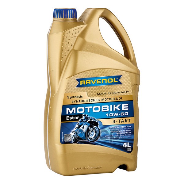 Масло моторное Motobike 4-T Ester SAE 10W-60 (4л) Ravenol арт. 4014835730991