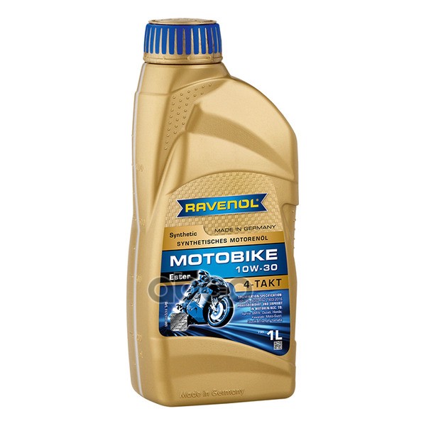 Моторное масло RAVENOL Motobike 4-T Ester 10W-30 1л (117211100101999) 4014835731011 Ravenol арт. 4014835731011