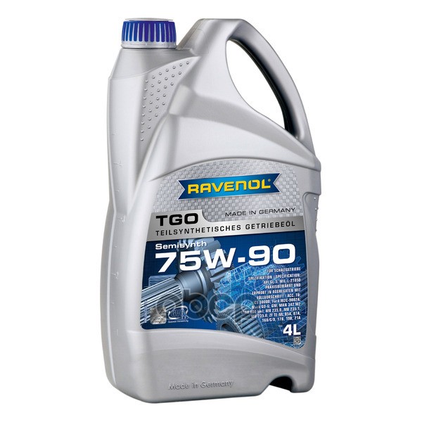 Масло трансмиссионное TGO SAE 75W-90 GL-5 (4л) Ravenol арт. 4014835734494