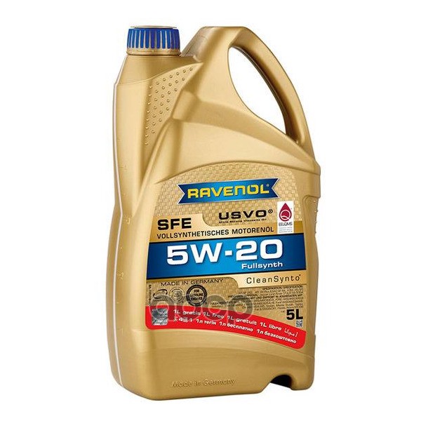 АКЦИЯ Моторное масло RAVENOL Super Fuel Economy SFE 5W-20 (5л) 4+1 4014835851627 Ravenol арт. 4014835851627