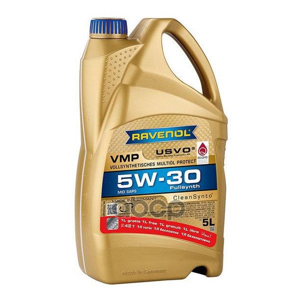 АКЦИЯ Моторное масло RAVENOL VMP 5W-30 (5 л) 4+1 4014835851658 Ravenol арт. 4014835851658