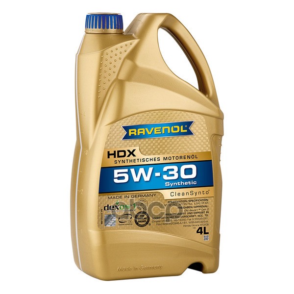 Моторное масло RAVENOL HDX 5W-30 4л (111112500401999) 4014835858572 Ravenol арт. 4014835858572