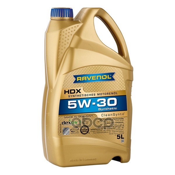 Моторное масло RAVENOL HDX 5W-30 5л (111112500501999) 4014835858602 Ravenol арт. 4014835858602