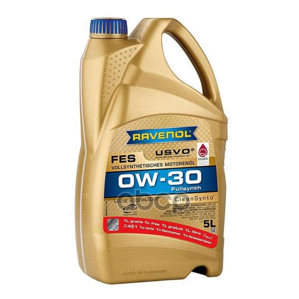 АКЦИЯ Моторное масло RAVENOL FES 0W-30 (5л) 4+1 4014835863316 Ravenol арт. 4014835863316