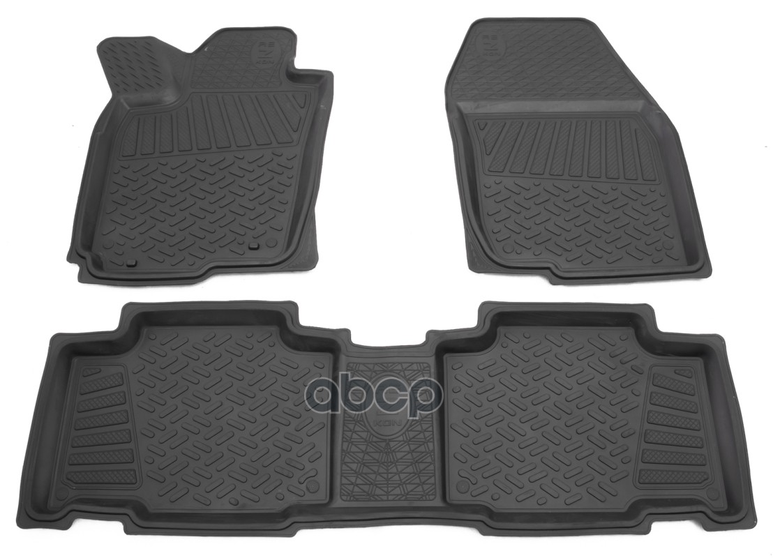 Коврик Салонный Резиновый (Черный) Для Toyota Rav 4 (13-19)(Борт 4См), Rezkon арт. 1034035200