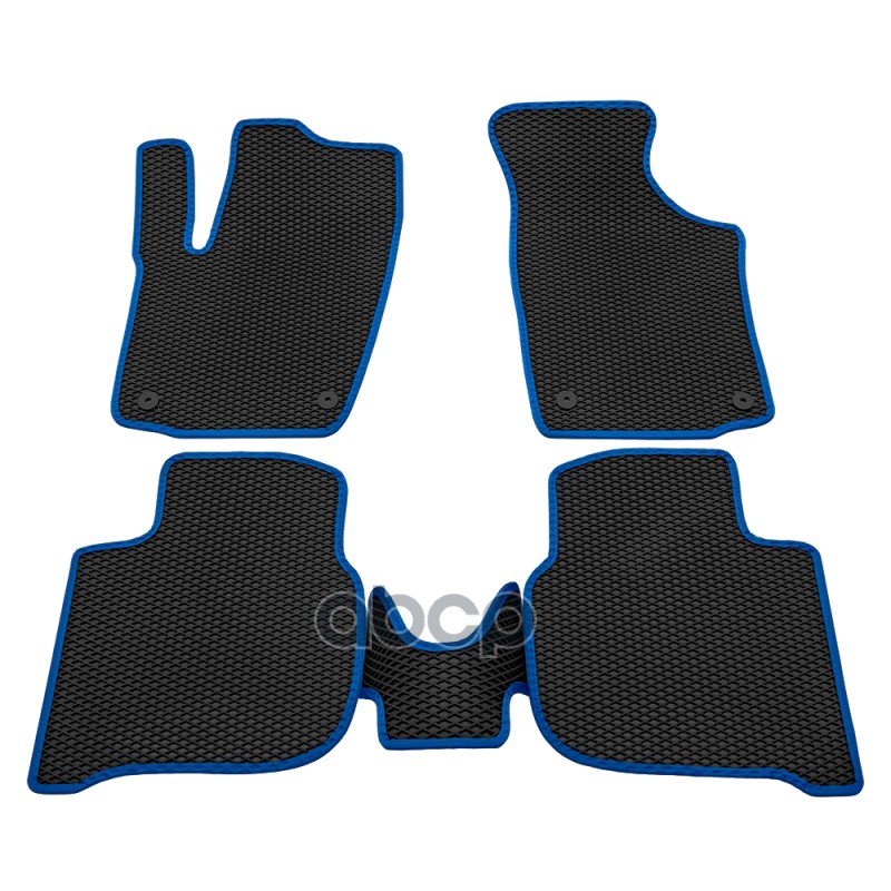 Коврики В Салон Eva Черный/Синий Wolkswagen Polo 2020- Rezkon 9035020203 Rezkon арт. 9035020203