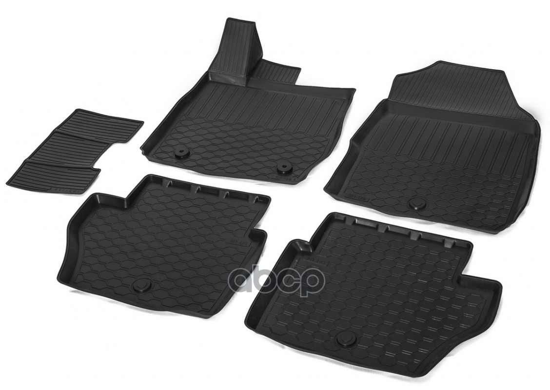 Комплект Автомобильных Ковриков В Салон Ford Fiesta Vi Рестайлинг Седан, Хэтчбек 2015-2019, Полиуретан, С Крепежом, 5 Шт. Riv...