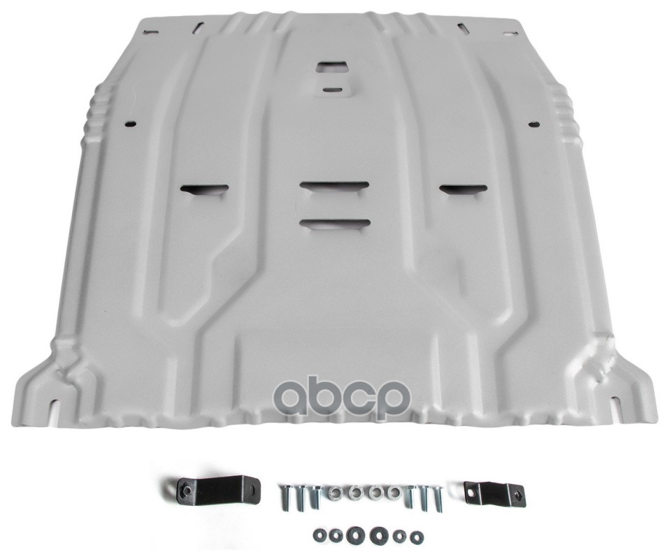 Защита Картера + Кпп + Комплект Крепежа  Rival  Алюминий  Hyundai Santa Fe 2018-  V - 2.2D  2.4/Kia Rival арт. 333.2375.1