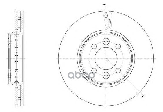 Диск Торм.передн.renault Megane (-09)  Captur (13-)  Kangoo  (01-) Road house арт. 6149910