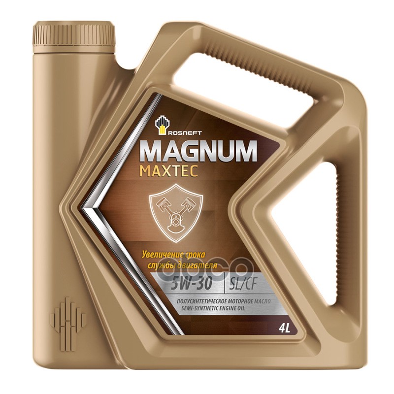 Rosneft Масло Моторное Rosneft Magnum Maxtec 5W-30 Полусинтетическое 4 Л 40814842
