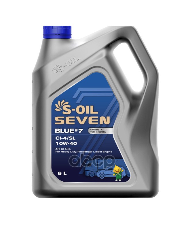 S-Oil Масло S-OIL 7 BLUE 7 CI-4SL 10w-40 6л. полусинтетика E107876