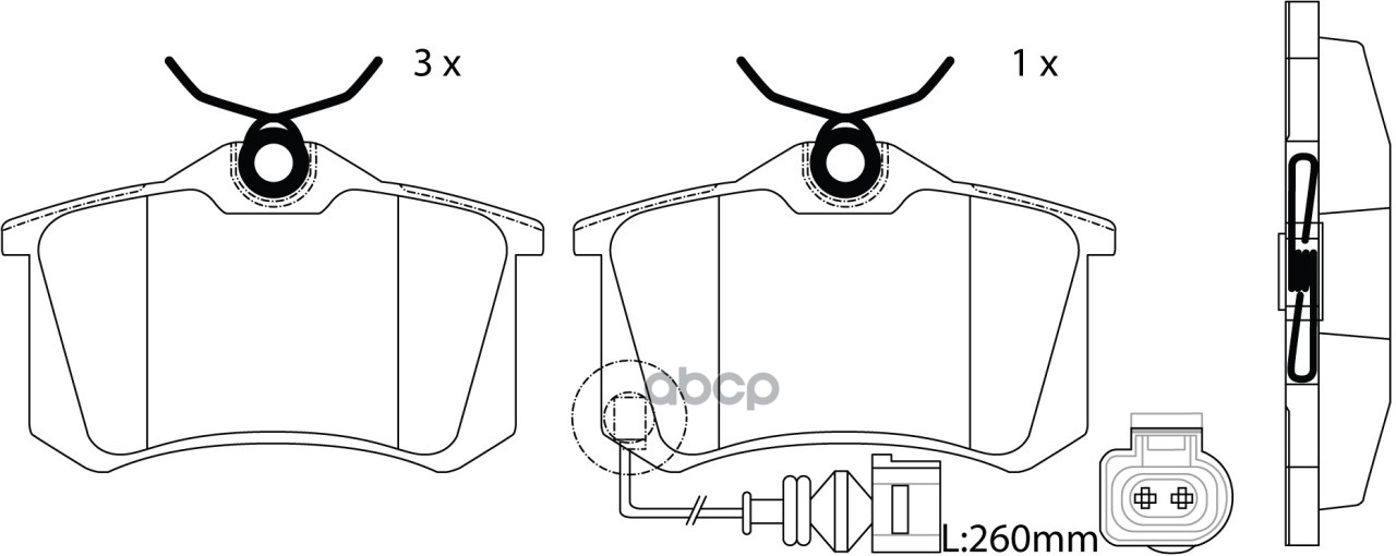 Колодки тормозные задние SEAT IBIZA 02-/SKODA FABIA 99-08/VW POLO 01- BP33019W SB Nagamochi арт. BP33019W