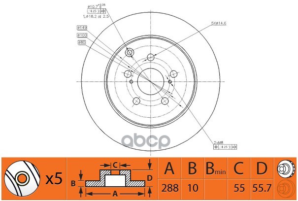 Диск Тормозной | Зад | SB Nagamochi арт. BR21156
