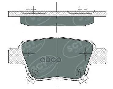колод. торм.перед. TOYOTA AVENSIS 03-08/COROLLA VERSO 04-09/PREVIA 00-06/ALPHARD 03-/08- SCT арт. sp369