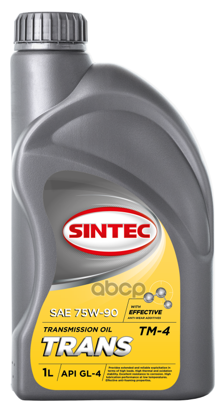 Масло Трансмиссионное Sintec Trans Tm4 75W-90 Полусинтетическое 1 Л 900359 SINTEC арт. 900359
