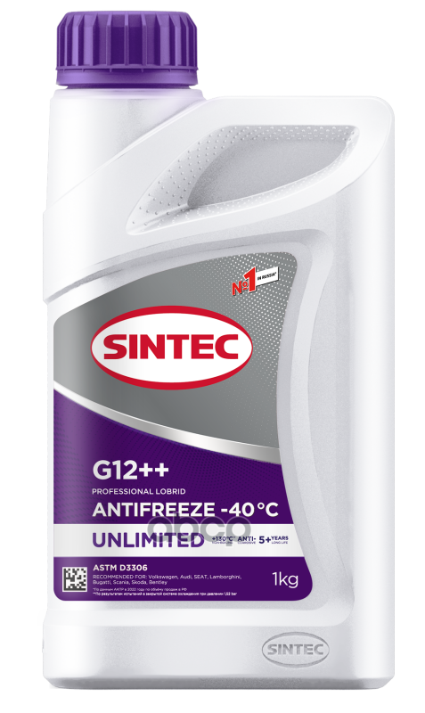 Антифриз Unlimited Фиолетовый G12++ (-40) 1Кг SINTEC арт. 990565