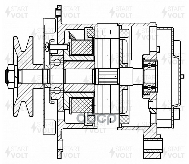 Генератор для с/т МТЗ-80/82/Т-70/80/90/150КС с дв. Д-214/230/240/260 40А STARTVOLT LG 0690 STARTVOLT арт. LG 0690
