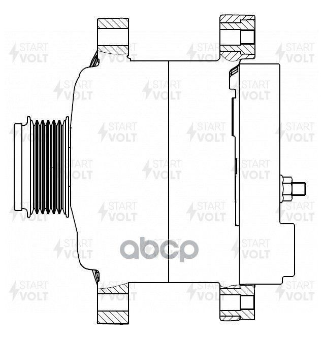 Генератор для а/м Hyundai/KIA Sportage III (10-)/iX35 (10-) (без вывода C) 2.0i/2.4i 110A LG 0816 STARTVOLT арт. LG0816