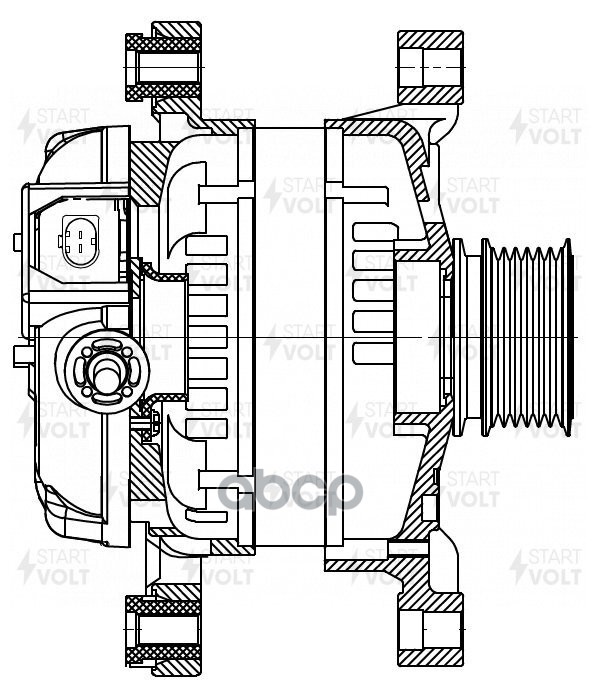 Генератор для а/м Lexus RX (15-)/NX (14-) 2.0T 150A (LG 1956) STARTVOLT арт. LG1956