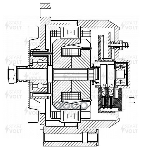 Генератор для а/м DAF 95 XF 97- с дв. XE 280/315/MAN F2000 94- с дв. D2866 80А LG2812 STARTVOLT арт. LG2812