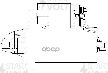 Стартер для а/м ГАЗ 2705/2752/2217/3302 c дв. Steyr 560 2кВт STARTVOLT LSt 0327 STARTVOLT арт. LSt 0327