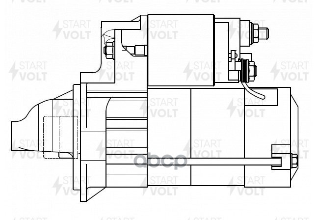 Стартер для а/м Toyota Corolla E12 (00-) 1.4i/1.6i/Wish (03-) 1.8i (тип DENSO) 1кВт (LSt 1951) STARTVOLT арт. LST1951