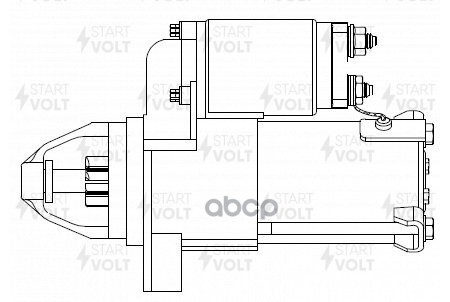 Стартер для а/м BYD F3 (05-) 1.5i/1.6i 1,1кВт (LSt 2777) STARTVOLT арт. LST2777