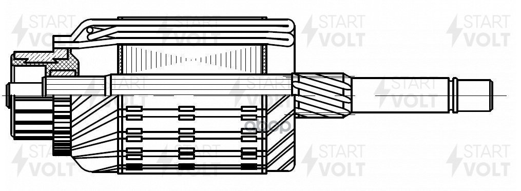 Ротор стартера для а/м Nissan Note (02-) 1.1i-1.4i (SR 1403) STARTVOLT арт. SR1403