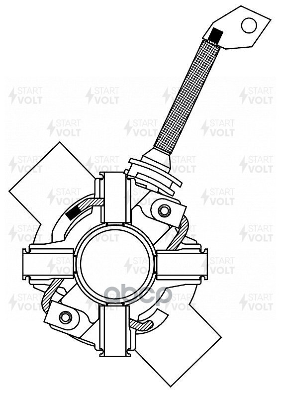 Узел Щеточный Стартера Для А/М Лада/Газ/Уаз (Ан. 572.3708310-07) (Vbs 0199) STARTVOLT арт. VBS0199
