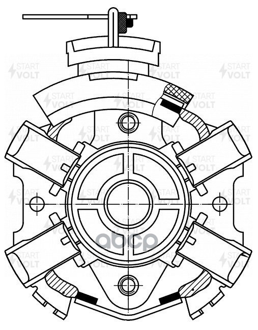 Узел щеточный стартера для а/м VAG Octavia Tour (96-) 5MT (VBS 1816) STARTVOLT арт. VBS1816