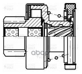 Привод стартера (бендикс) для а/м Kia Ceed (06-)/Hyundai i30 (07-) (Start-Stop) 1.4i/1.6i (VCS 0841) STARTVOLT арт. VCS0841