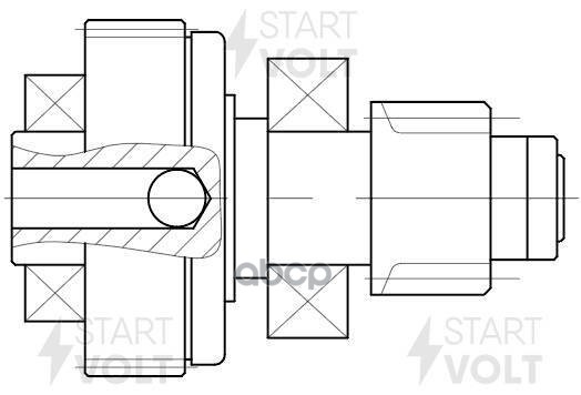 Привод стартера (бендикс) для а/м Toyota Land Cruiser 100 (98-) 4.7i STARTVOLT арт. VCS1908