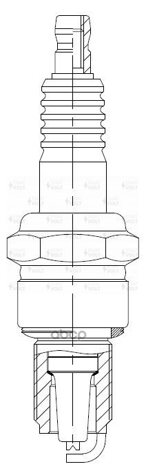 Комплект свечей зажигания для автомобилей Лада 2101-2108 карб. (зазор 0,7мм, с резистором) (4шт) STARTVOLT арт. VSP0002