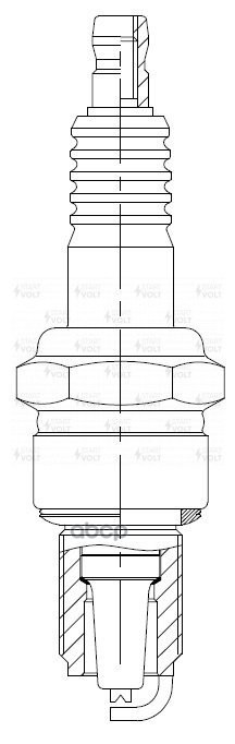 Комплект свечей зажигания для автомобилей Лада 2101-2107 карб. (зазор 0,5мм) (4шт) STARTVOLT арт. VSP0004A