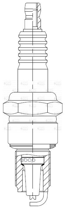 Комплект свечей зажигания для автомобилей Лада 2110 инж. 8кл. (зазор 1мм, с резистором) (4шт) STARTVOLT арт. VSP0013