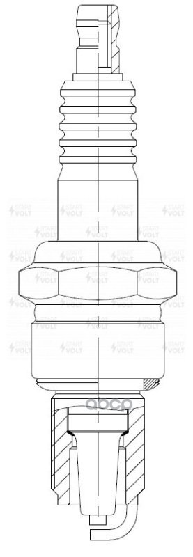Свеча зажигания для а/м Лада 2108-2110 карб. (зазор 0,7мм, с резистором) (VSP 0106) STARTVOLT арт. VSP0106