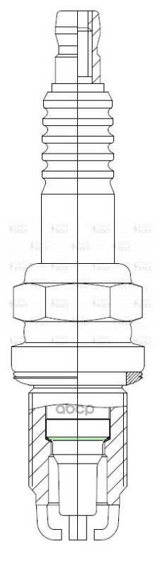 Свеча зажигания для а/м Лада 2110-2112 (зазор 1мм, 3-х электродные, с резистором) 16клап. (VSP 0111) STARTVOLT арт. VSP0111