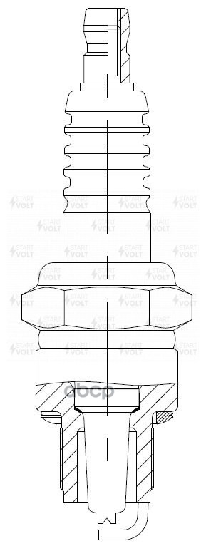 Свеча зажигания для а/м ГАЗ/УАЗ с дв. ЗМЗ-402.1/4021.1 (зазор 0,5мм) (VSP 0304) STARTVOLT арт. VSP0304