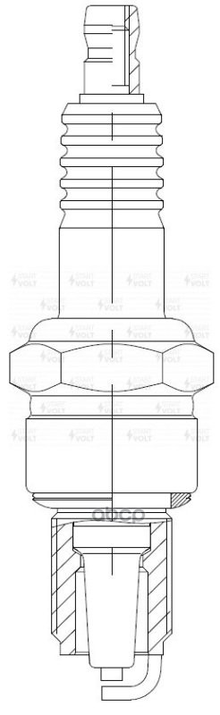 Свеча зажигания для а/м ГАЗ/УАЗ с дв. ЗМЗ-405/406/409 (зазор 0,7мм, с резистором, с медью) (VSP 0308 STARTVOLT арт. VSP0308