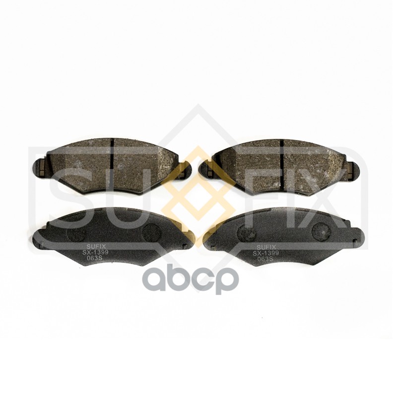 Колодки Тормозные Передние Peugeot 206 1.1-1.9D 98 / 306 1.4-1.6 94-01 Sx-1399 SUFIX арт. SX-1399