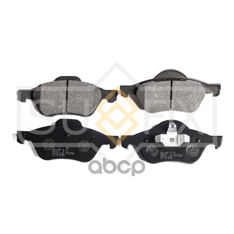 Колодки Тормозные Передние Renault Clio 2.0 06 / Megane 1.4-2.0D 02 / Scenic 1.4-1.9D 03 Sx-1406 SUFIX арт. SX-1406