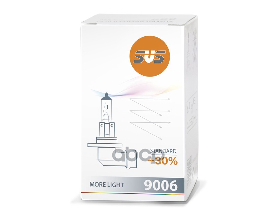 Лампа галогеновая головного света HB4 P22d 3200K Standard +30% 12V 55W Картон 1 шт SVS арт. 0200010000