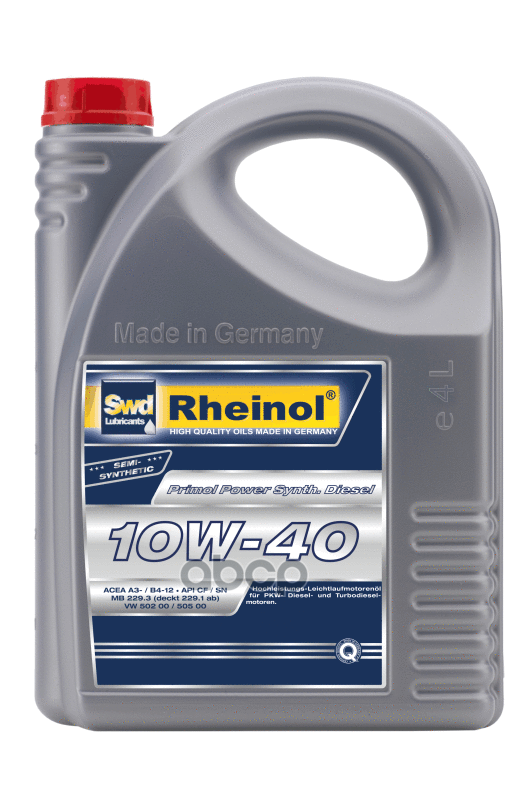 SWD Rheinol Масло Моторное Ps Cs Diesel Sae 10W-40 П/С 4Л