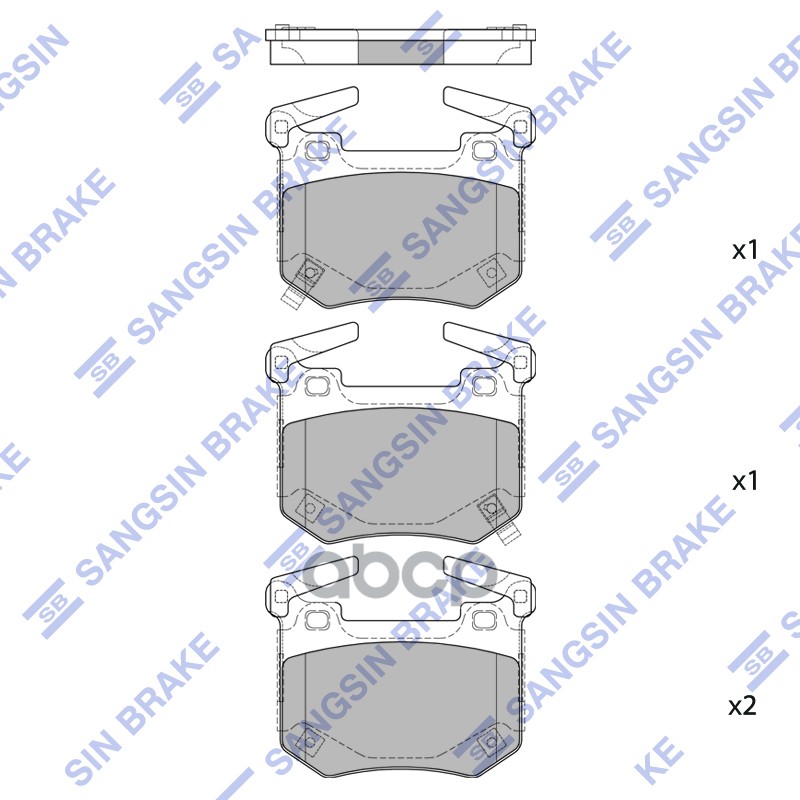 Колодки задние KIA STINGER 17- GP1875 Sangsin brake арт. GP1875