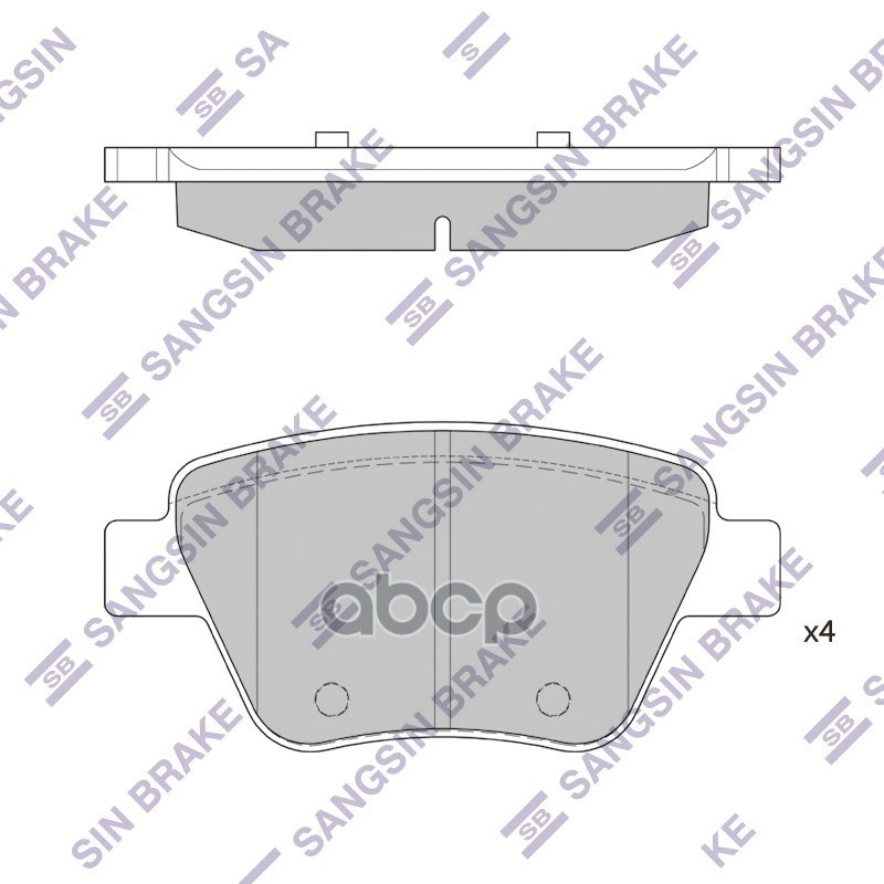 Колодки тормозные дисковые  GP2314 Sangsin brake арт. GP2314
