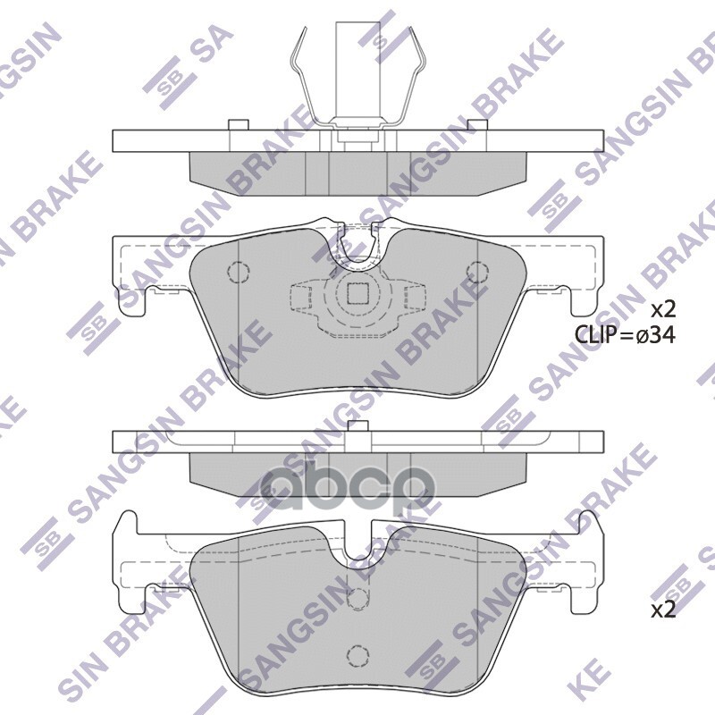 Колодки Тормозные Задние Hp1953 Hardron Hp1953 Sangsin brake арт. HP1953