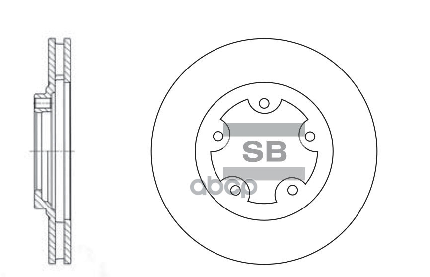 Диск тормозной передний HYUNDAI STAREX /LIVERO Sangsin brake арт. sd1029